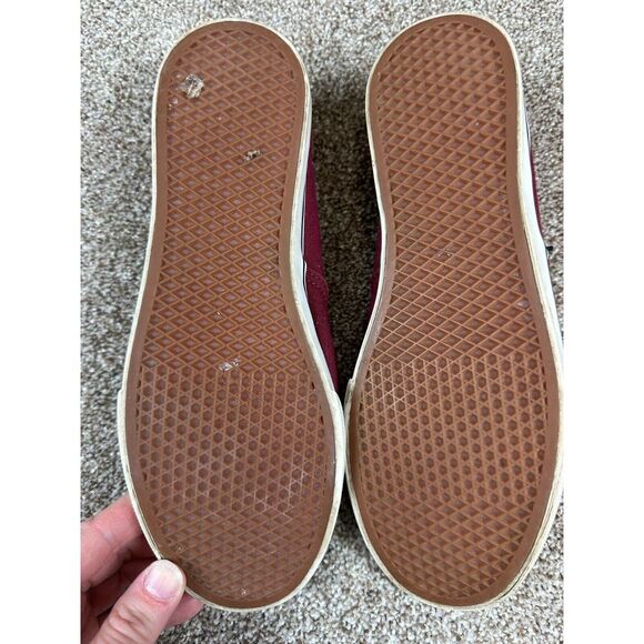 VANS Unisex Skate Sneakers Burgundy/Black Lace Up Low Top Men's 5.5‎ Women's 7 - Picture 5 of 6